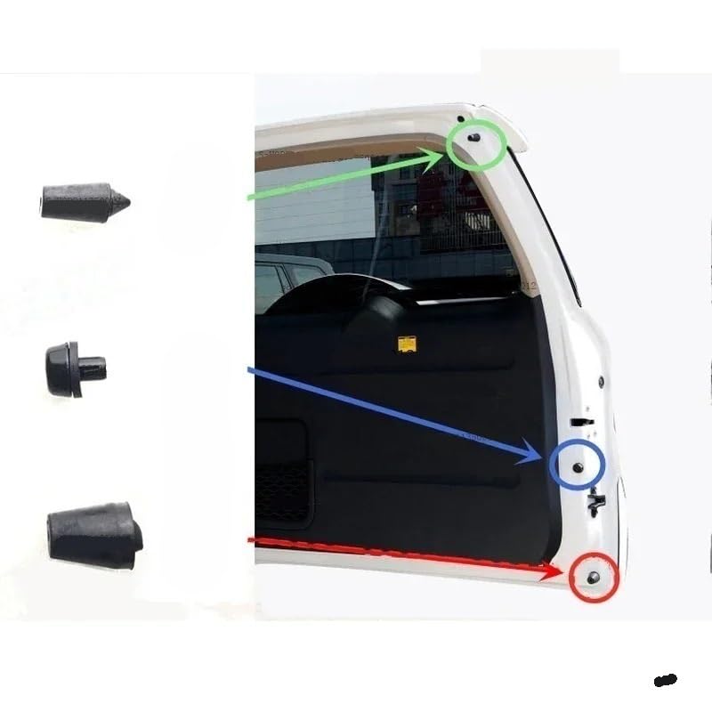 3Pcs Trunk Rubber Buffer Tailgate Rubber Block Rear Door Damping